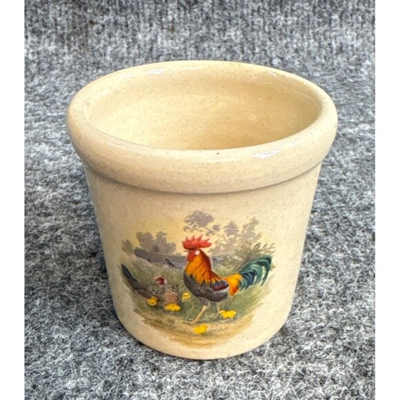Handcrafted Ceramic Votive Candle Holder With Rooster Design - Picture 1 of 6